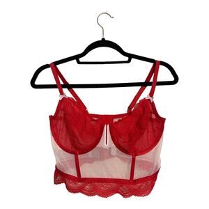 Red And White Corset- Size Large